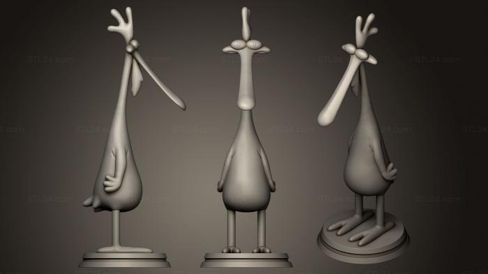 Статуэтки и статуи разные (Курица, STKR_0504) 3D модель для ЧПУ станка